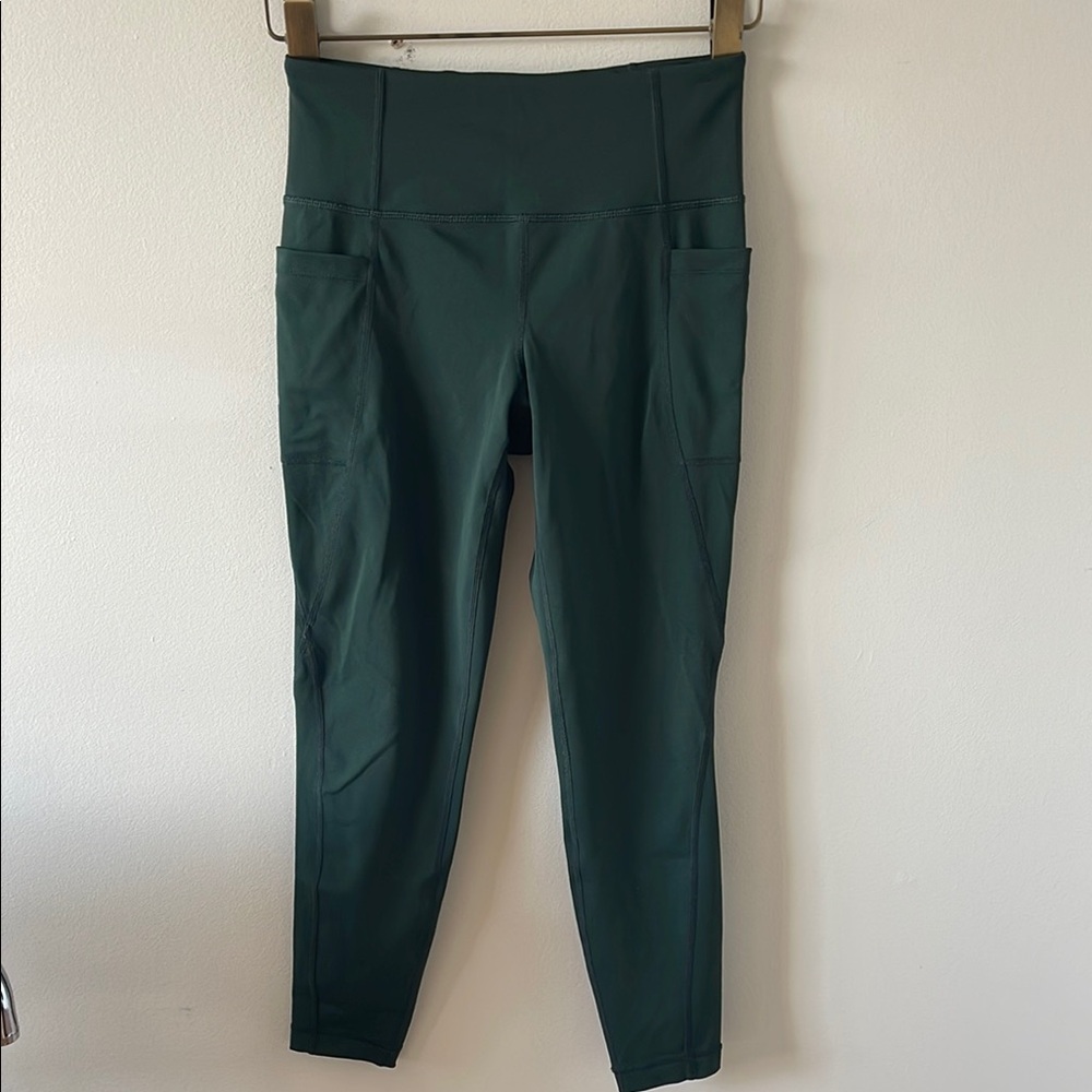 Lole Dark Green High-Waisted Leggings
